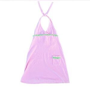 Women’s Vintage Lilly Pulitzer Pink and Green Halter Dress